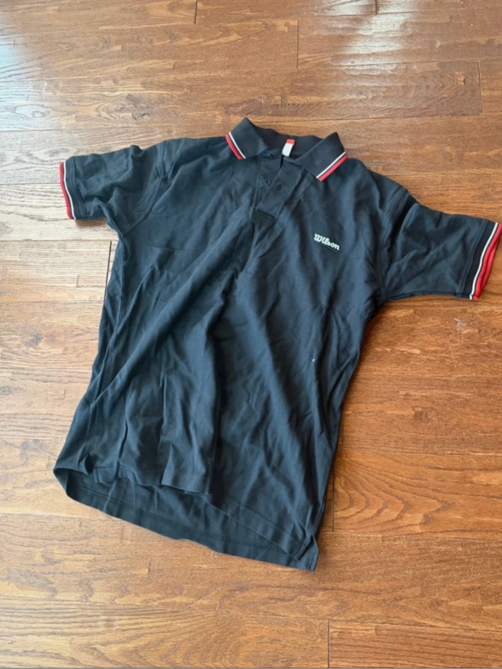 Wilson Black Polo with Red and White Trim